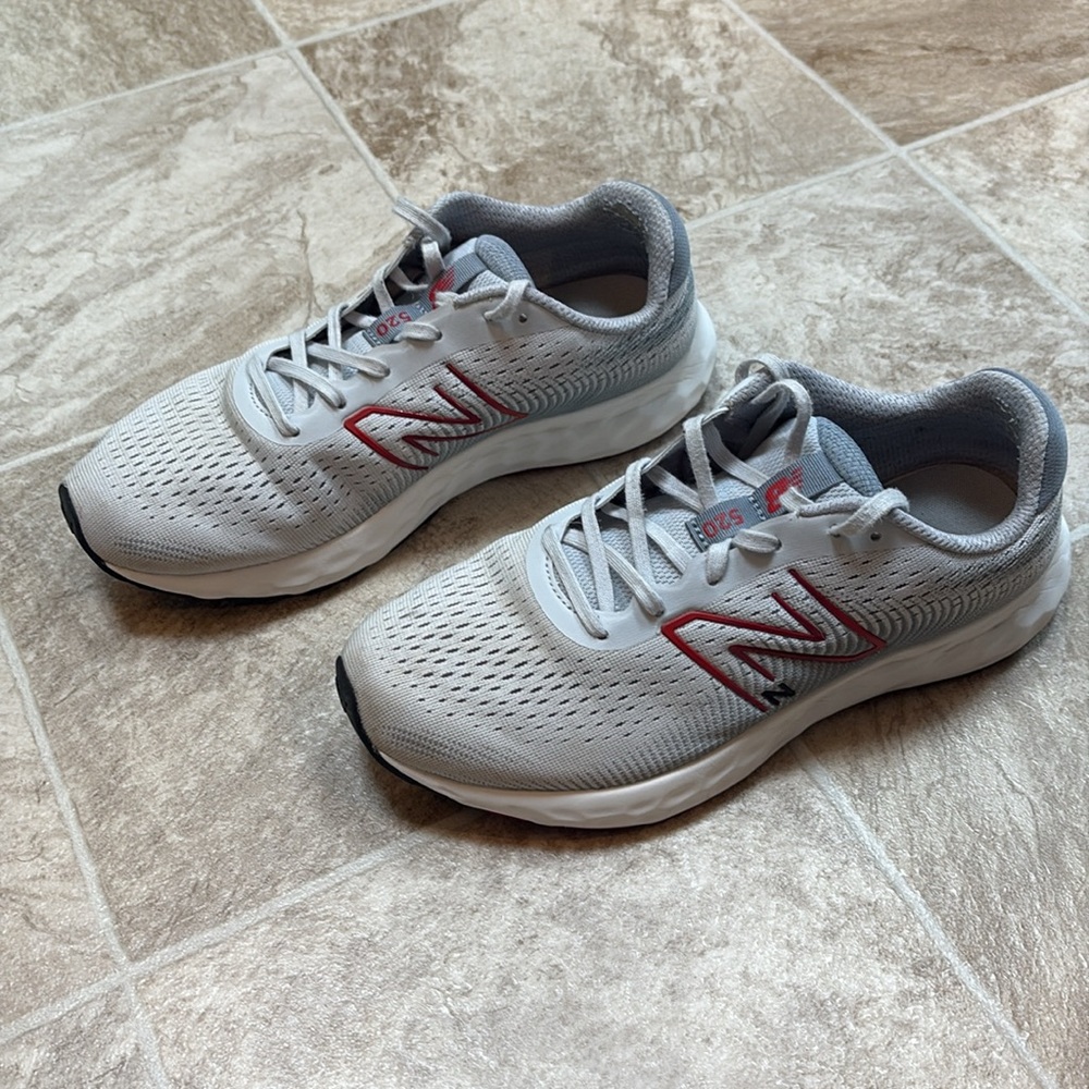 New Balance Gray and Red Athletic Shoes - Picture 8 of 12